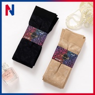 QSTAR Muslimah Aurat Anti-Slip Socks Women Long Floral Socks / Stoking Tapak Anti Licin Corak Bunga 