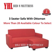ULI 3 seater + stool fabric SOFA