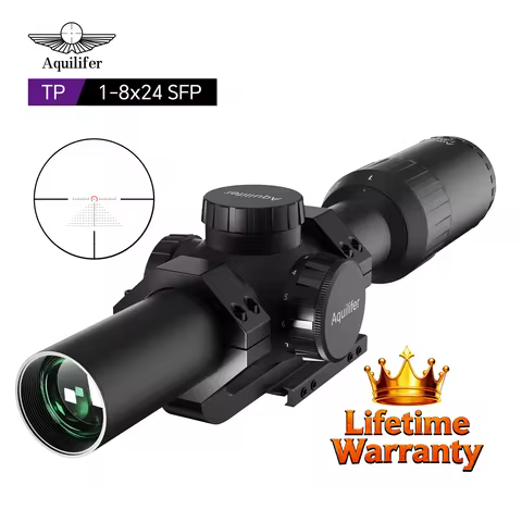 Aquilifer 1-8x24 LPVO Tactical Rifle Scope Optical for AR15 AK47 Hunting and Shooting AR15 Accessori