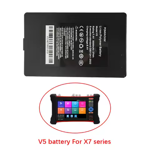 V5 Battery for CCTV Tester X7 Series Li-ion Polymer Battery 7.4V 5000mAh 37Wh Lithium Battery for Cc