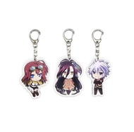 EBTY DREAMS Inc. - Set of 3 No Game, No Life Zero Acrylic Keychain Schwi, Riku, Couronne Dola v1