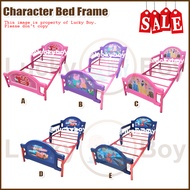 Character Bed Frame with Guardrails for Kids