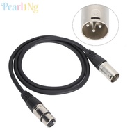 PEARLTH Microphone Cable, 3Pin XLR Male to 3Pin XLR Female 1m/3.3ft Balanced Audio Cable, Profession