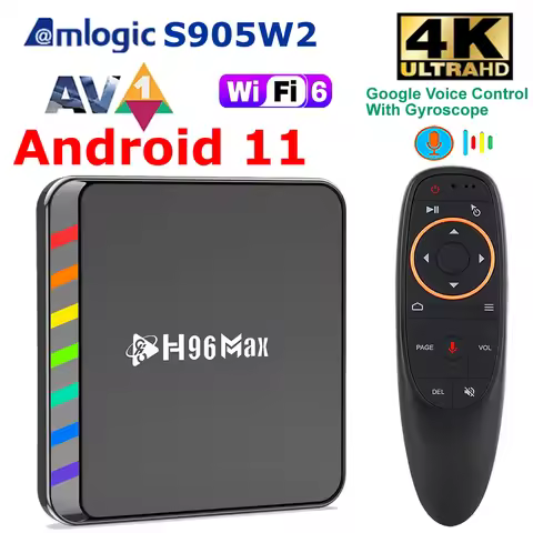 H96 Max W2 Smart TV Box Android 11 Amlogic S905W2 MAX 4GB RAM 64GB ROM Media Player AV1 BT5.0 WIFI6 