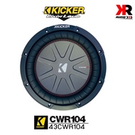 Kicker 43CWR104 CompR 10 นิ้ว ว้อยส์คู่ ซับวูฟเฟอร์รถยนต์ขนาด10นิ้ว ว้อยส์คู่สีดำ ลำโพงรถยนต์สัญชาติ