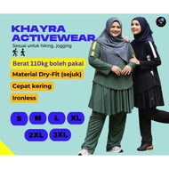 Asyiqmuslim  Baju Sukan Wanita ( Set Baju + Seluar) KHAYRA Pakaian Sukan Muslimah