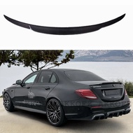 For Mercedes Benz E Class W213 E200 E300 E400 E550  2017-2020 Carbon Fiber Car Spoiler Black Color S