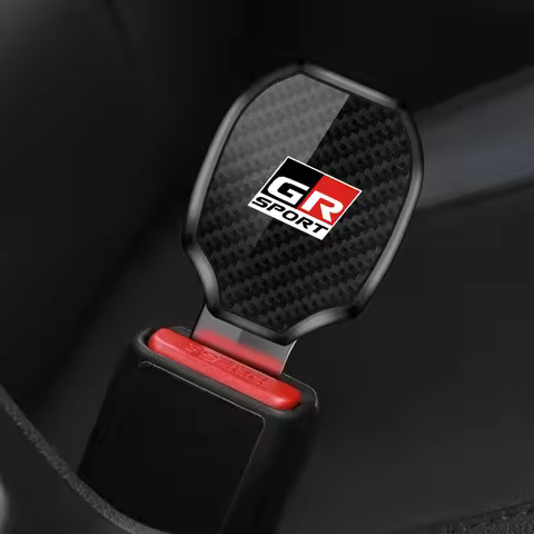 Car Seat Belt Clip Carbon Extender Lock Buckle Plug Car Accessories interior For GR SPORT Toyota Hia