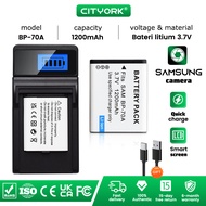 Cityork BP-70A EA-BP70A IA-BP70A BP70A IABP70A Battery & LCD Charger For SAMSUNG AQ100 DV150F ES65 E