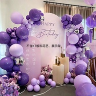 Romantic Purple Balloon Chain Arch Decoration Birthday Opening Store Event Atmosphere Anniversary Ev