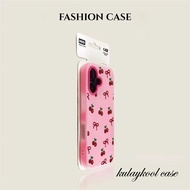 For IPhone 17 16 11 15 13 12 14 Pro X XR Xs Max Casing 2 in 1 Red Cherry Bow Case Casing iPhone