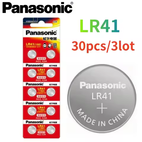 10-40pcs Original Panasonic AG3 LR41 Cell Coin Alkaline Battery Button Batteries SR41 192 384 SR41SW