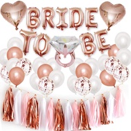 59Pcs Bachelorette Party Decorations Kits-Rose Gold Bridal Shower Party Decor and Supplies-Bride to 
