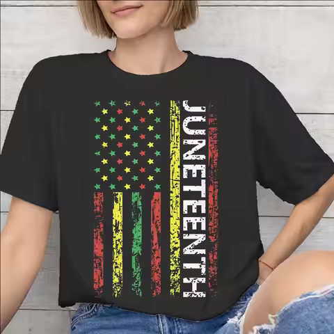 Juneteenth Day 1865 June 19th African American Pride Graphic T Shirt for Men Women 100% Cotton Tee S