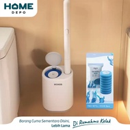 ECOCO Disposable Toilet Brush - flexible silicone toilet Brush, toilet Brush, bathroom cleaner, Disp