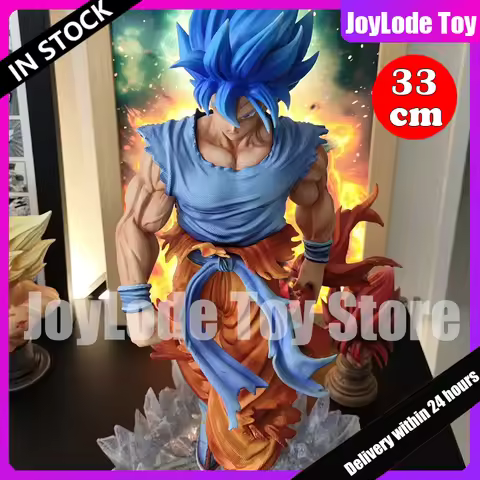 In Stock Jt Studio Dragon Ball Goku Anime Figures Super Blue Goku Pvc Statue Collection Model Room D