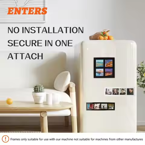 Acrylic Magnetic Picture Photo Frame Square Shape for 50*50mm Grid Displaying Photos on Fridge