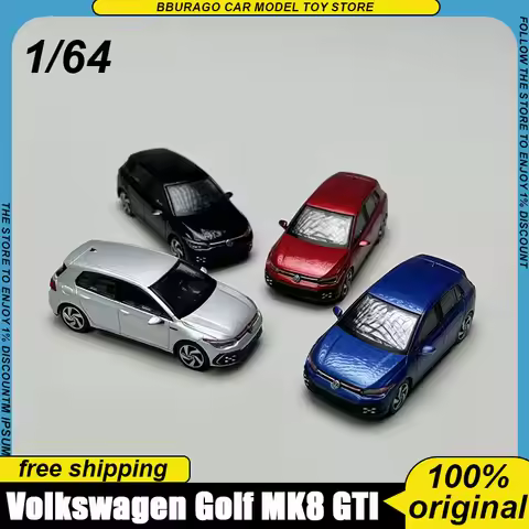 In Stock Sonic Gear 1:64 Volkswagen Golf Mk8 Gti Diecast Model Modern Hot Hatch Replica Multi-Color 