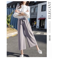 CYCX Women Korean casual Wide leg long pants loose chiffon nine-point / celana bahan kulot murah wan