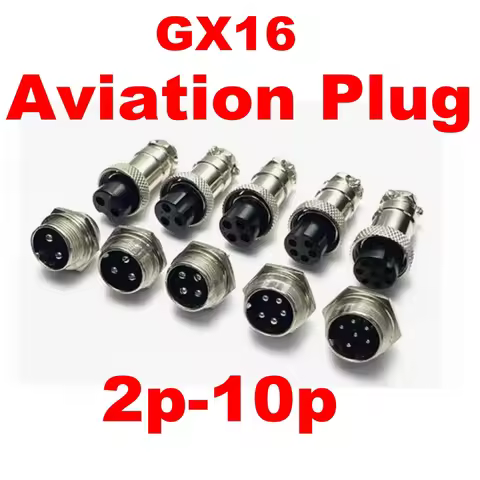 5/8" GX16-2/3/4/5/6/7/8/9/10 Pin Male Female 16mm Wire M16 GX16 Circular Aviation Connector Socket P
