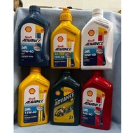 [100% ORIGNAL] SHELL 2T & 4T Motorcycle Oil 0.8L & 1L