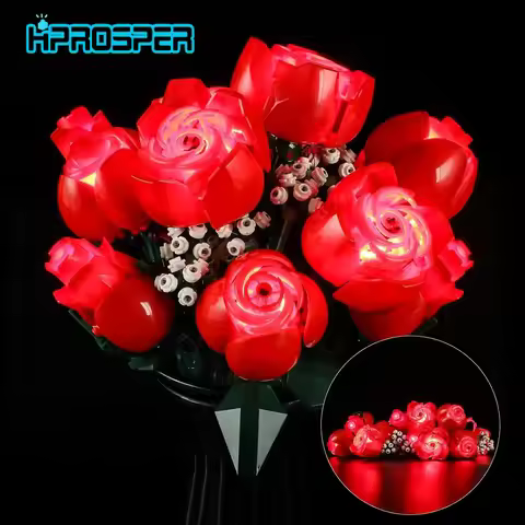 Hprosper 5V LED Light For Icons 10328 Bouquet of Roses Decorative Lamp (Not Include Lego Building Bl