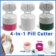 4合1便攜切藥盒 磨藥器 碎藥器 藥物收納盒 | 多功能家用旅行必備 4-in-1 Portable Pill Cutter, Crusher, Grinder & Storage Case | Tr