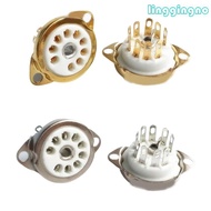 RR 5pcs GZC9-C-1 GZC9-C-1-G Ceramic Tube Socket 9PIN Tube Socket for 12AX7 12AT7