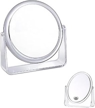 GUEDKIKL 5X Magnifying Makeup Mirror, Double Sided Tabletop Mirror with Stand and 360 Degree Rotatio