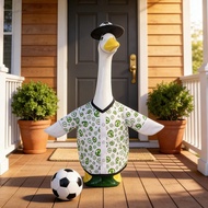 AUGUSTINA Porch Geese Costume, Football Print 23 Inch Lawn Geese Ornament, Funny Wear-resistant with
