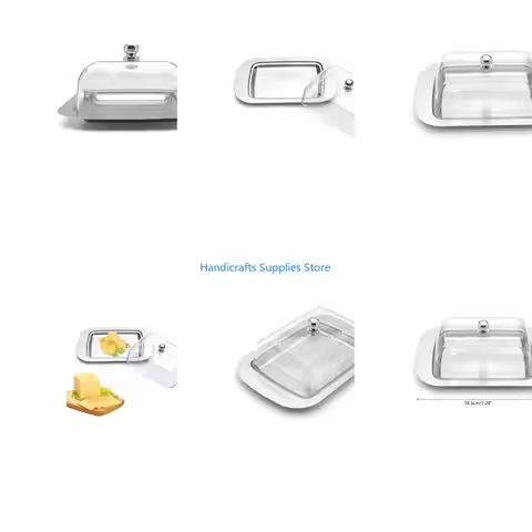 R1WA Airtight Butter Dish with Lid Metal Butter Container for Countertop and Fridge