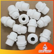 Combo of 5 straight connectors with external thread 21, 27 to wire 6mm, 10mm (21-6, October 21, 27-1