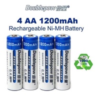 4PACK Doublepow AA 1200mAh 1.2V Ni-MH Rechargeable Battery