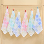 Pure Cotton Square Towel Gauze Small Towel Children Gauze Saliva Towel Kindergarten Handkerchief Col
