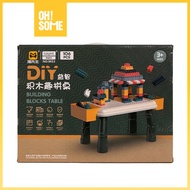 OHSOME - Mr. man · Mainan Brick Balok Susun Meja Anak DIY 106pcs Bahan ABS Awet Kuat  (Villa Houses 