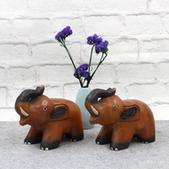 Ornaments Lucky Elephant Home Thai Home Hotel Wood Carving Wooden Office Lucky Elephant Ornaments Cl