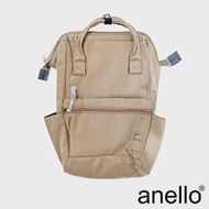 anello 霧面微光澤感 防潑水口金後背包 Regular size- 米色