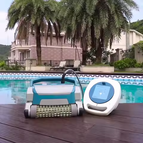 Automatic Robot Pool Cleaner Smart Cordless Robotic Vacuum Swimming Pool Cleaning Wireless Underwate