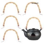 1Set 4Pcs U-shape Bamboo Brass Teapot Handle DIY Replacement Kung Fu Teapot Accessories Supplies Wheat 108x173x10.5mm