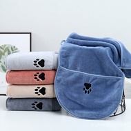 Logo Soft Absorbent Household Cat Coral Fleece Towel Quick-Drying Bath Can Fix Dogs No Lint Pet Bath