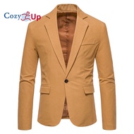 Cozy Up Suit Jacket for Men Wedding Blazer Business Casual Slim Gentleman Korean Formal Blazer