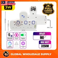 [SIRIM] T-Adaptor Soket Plug 3 Pin Adapter Plug Socket Socket Plug 插头 Extension Plug USB Plug for Of