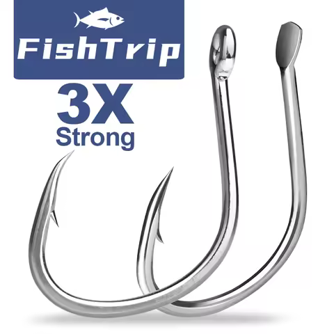 FishTrip Jigging Hooks Saltwater Hook Fishing Assist Hook SLOW PITCH Heavy Duty Sea Fishing Hook Big