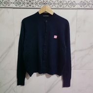 Yak Wool Fitted Acne Studios Authentic Navy Knit Cardigan