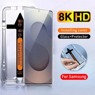 Kính Cường Lực Khung Tự Dán Dành Cho Samsung Galaxy S25 Ultra S25 Edge S24 Ultra S24 FE S23 S22 S22