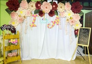 sewa backdrop photobooth / backdrop paper flower