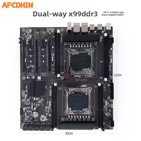 X99 Dual Motherboard DDR3 2011-3 Desktop Computer Server 2678V3 E5 2676v3 ECC