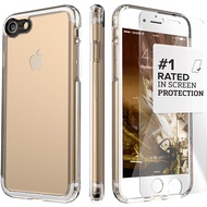 【Saharacase】撒哈拉 輕透款 iPhone7/8 (4.7吋) 手機殼(9H玻璃保護貼+貼膜神器+安裝組) 透明