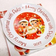 2017 Fujiya Peko-chan Poko-chan Christmas Plate Cake Plate Plate Peko Poko