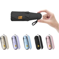 🔥SG stock🔥ZONIOR Travel Mini Umbrella for Purse With Case Small Compact UV Sun Protection Sun Lightw